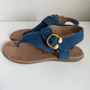 Aerosols Isa Denim Thong Sandal Size 7.5